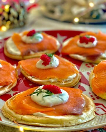 Blinis con salmone