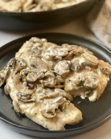 pollo con panna e funghi