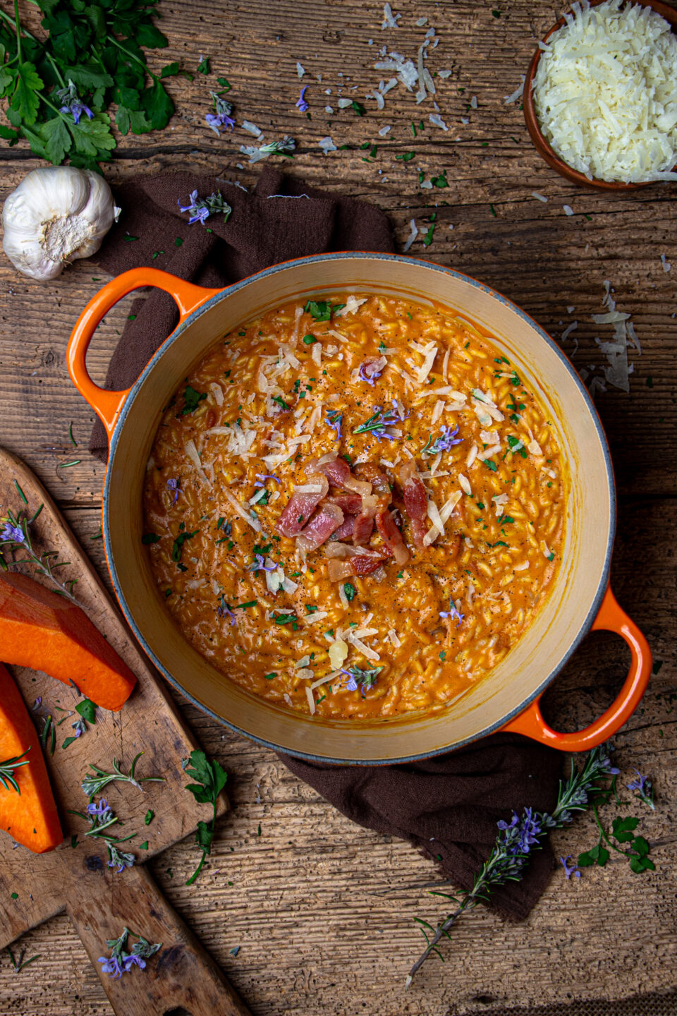 RISOTTO ZUCCA E GUANCIALE