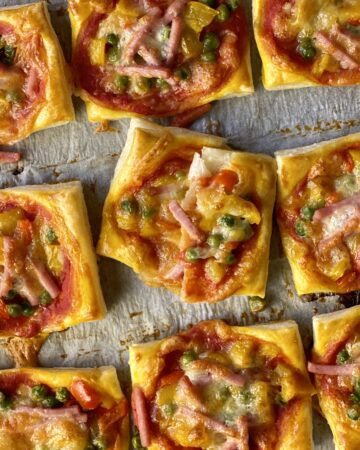 PIZZETTE DI SFOGLIA CON VERDURE