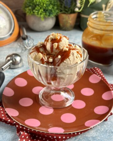 Gelato al caramello salato senza gelatiera