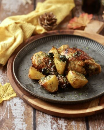 Pollo e patate al forno o in friggitrice ad aria