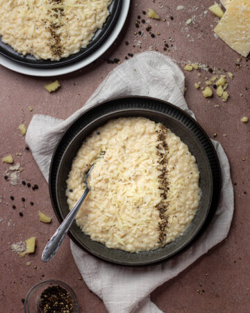 Risotto cacio e pepe