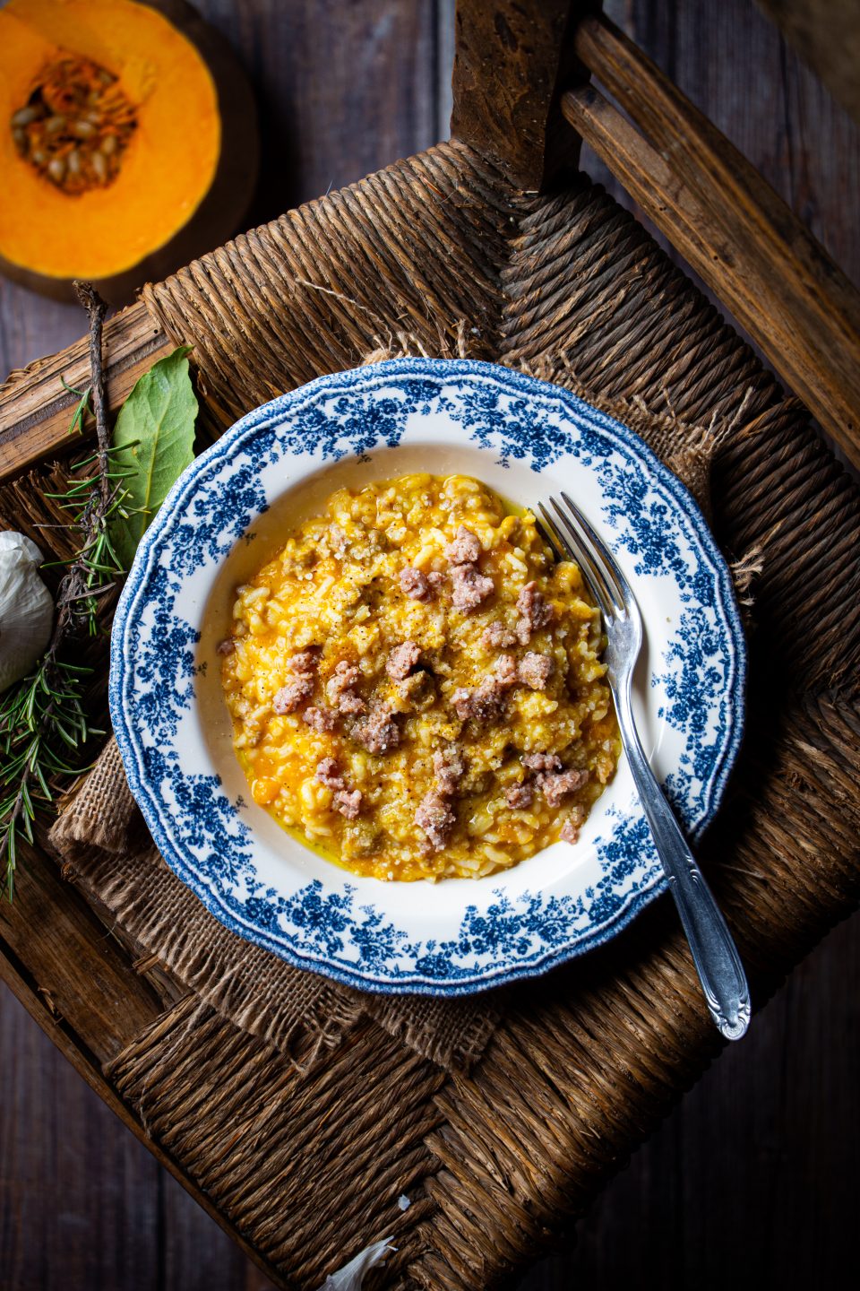 Risotto zucca e salsiccia