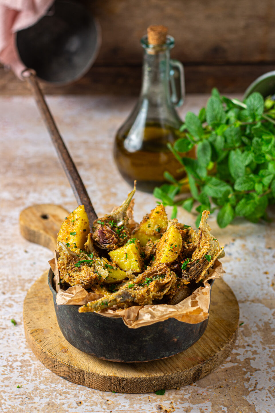 carciofi e patate gratinati