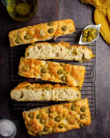 Focaccia con le olive