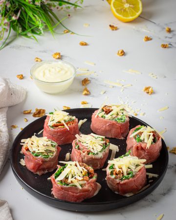 Rotolini di carpaccio con citronette