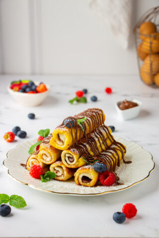 French toast roll ups alla nutella