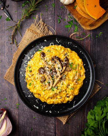 risotto zucca e funghi