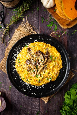 risotto zucca e funghi