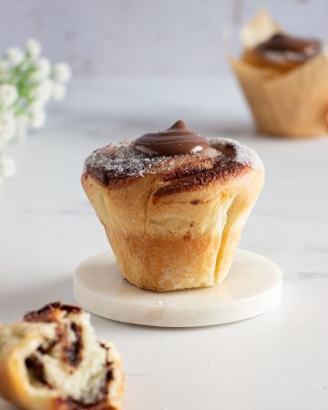 Nutella brioche muffin