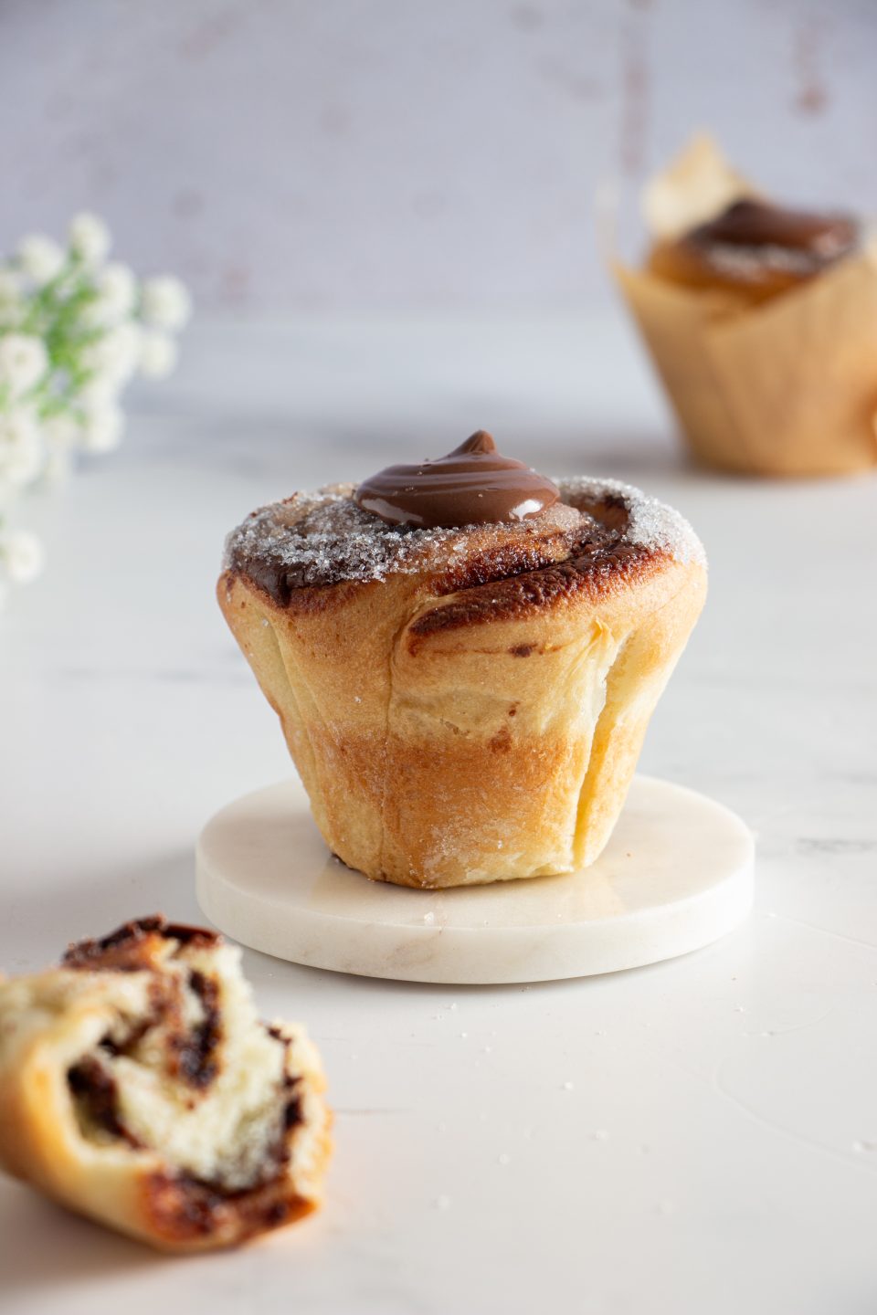 Nutella brioche muffin