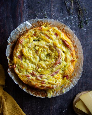 Torta fillo con patate e pancetta